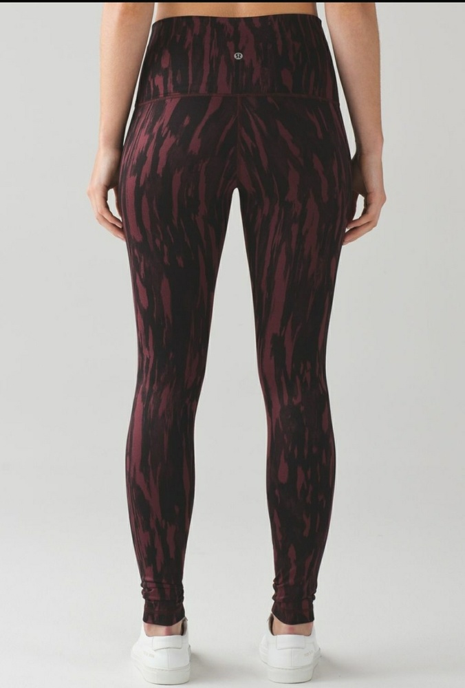 Lululemon High Rise Wunder Under Bordeaux Drama
